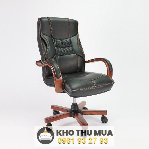 ghe giam doc boc da mau den gia re 1 Ghế giám đốc bọc da màu đen giá rẻ