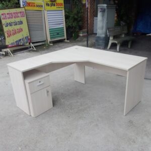 Bàn làm việc chữ l có hộc tủ rời thanh lý