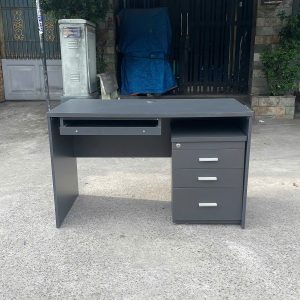 Bàn làm việc 1m2 màu đen kèm hộc tủ