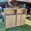 Tủ hồ sơ thấp kèm kệ gỗ mdf cũ thanh lý